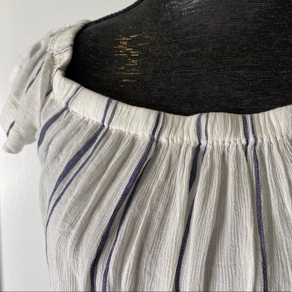 cloth & stone Striped Off Shoulder Top - Picture 2 of 11
